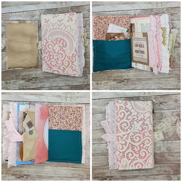 Pink Embellished Junk Journal: Flowers, Birds and Butterflies (Wish) - Picture 3 of 16